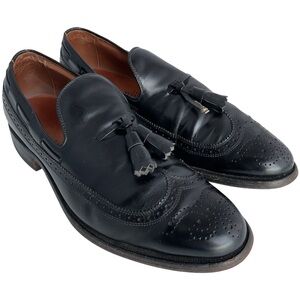 Allen Edmonds Burwick Black Slip On Tassel Wing Tip Dress Shoes Men’s Size 8 D
